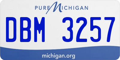 MI license plate DBM3257
