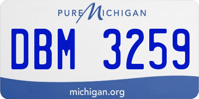MI license plate DBM3259