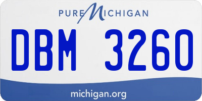MI license plate DBM3260