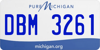 MI license plate DBM3261