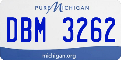 MI license plate DBM3262