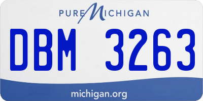 MI license plate DBM3263