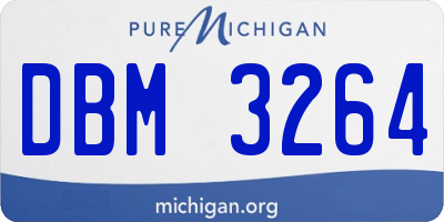 MI license plate DBM3264
