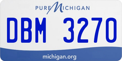 MI license plate DBM3270