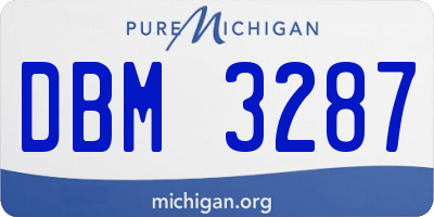 MI license plate DBM3287