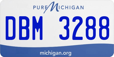 MI license plate DBM3288