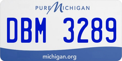MI license plate DBM3289