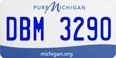 MI license plate DBM3290