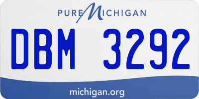 MI license plate DBM3292