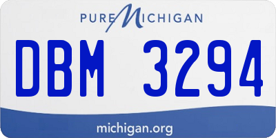 MI license plate DBM3294