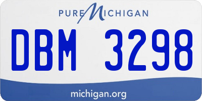 MI license plate DBM3298