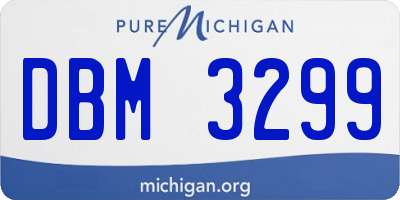 MI license plate DBM3299