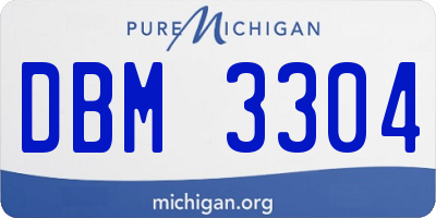 MI license plate DBM3304