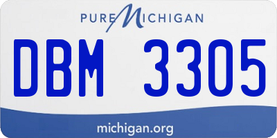 MI license plate DBM3305