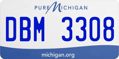MI license plate DBM3308