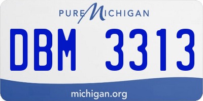 MI license plate DBM3313