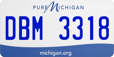 MI license plate DBM3318