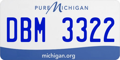 MI license plate DBM3322
