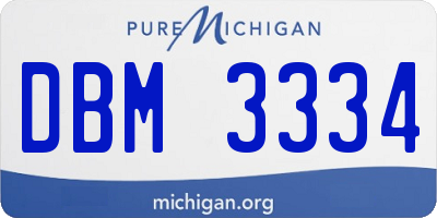 MI license plate DBM3334
