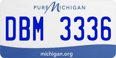 MI license plate DBM3336
