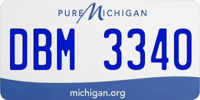 MI license plate DBM3340
