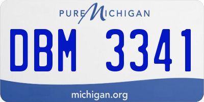 MI license plate DBM3341