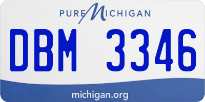 MI license plate DBM3346