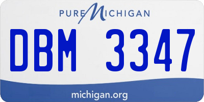 MI license plate DBM3347