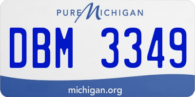 MI license plate DBM3349