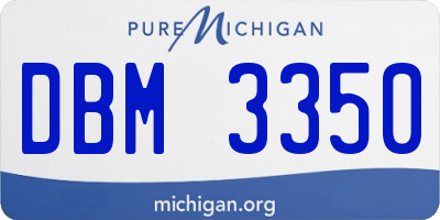MI license plate DBM3350