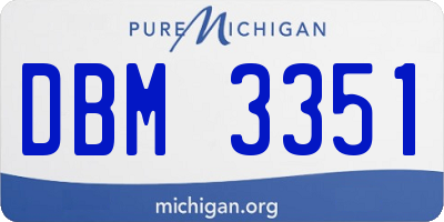 MI license plate DBM3351