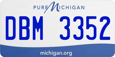 MI license plate DBM3352