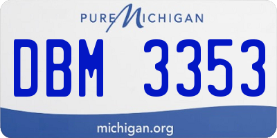 MI license plate DBM3353