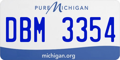 MI license plate DBM3354