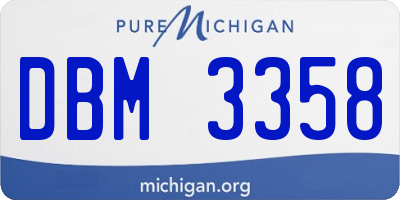 MI license plate DBM3358