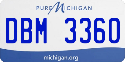 MI license plate DBM3360