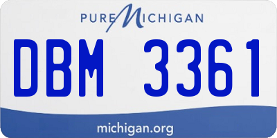 MI license plate DBM3361