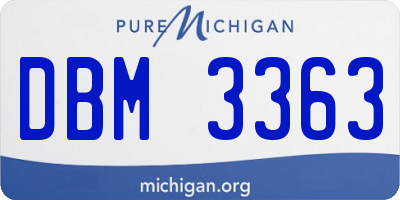 MI license plate DBM3363