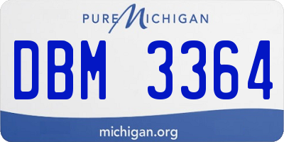 MI license plate DBM3364
