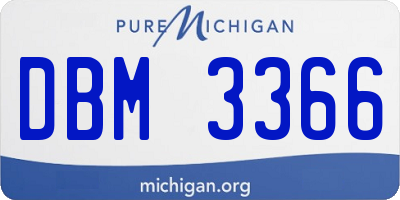 MI license plate DBM3366
