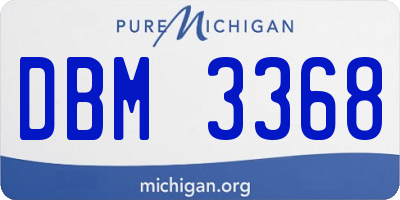 MI license plate DBM3368