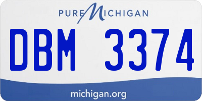 MI license plate DBM3374