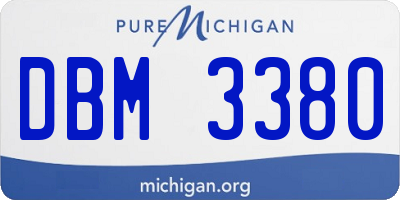 MI license plate DBM3380