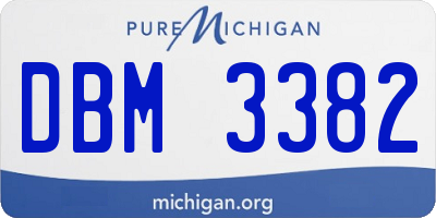 MI license plate DBM3382