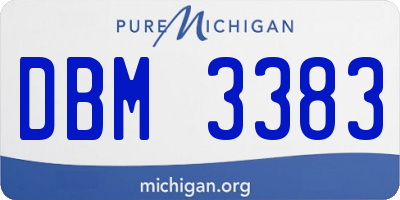 MI license plate DBM3383