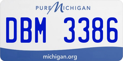 MI license plate DBM3386