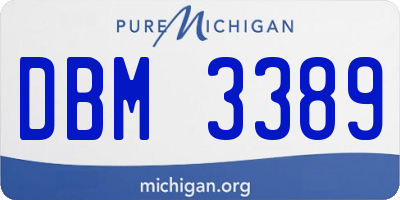 MI license plate DBM3389