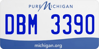 MI license plate DBM3390