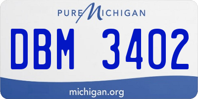 MI license plate DBM3402