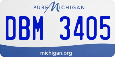 MI license plate DBM3405